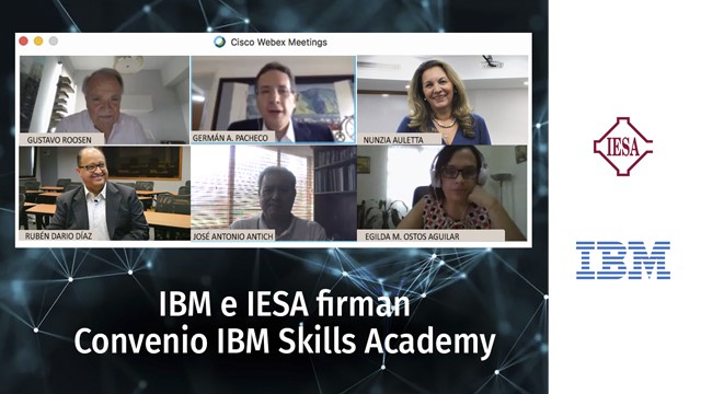 IESA e IBM firman convenio para capacitar a futuros profesionales en Ciberseguridad, Data Science e Inteligencia Artificial